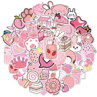 1050pcs cartoon pink girly doodle waterproof stickers for guitar water bottle laptop