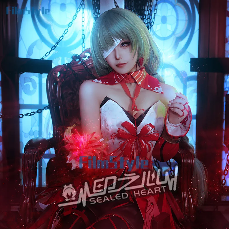 Костюм в стиле фильма волнистые волны красный паук лилия элегантный костюм