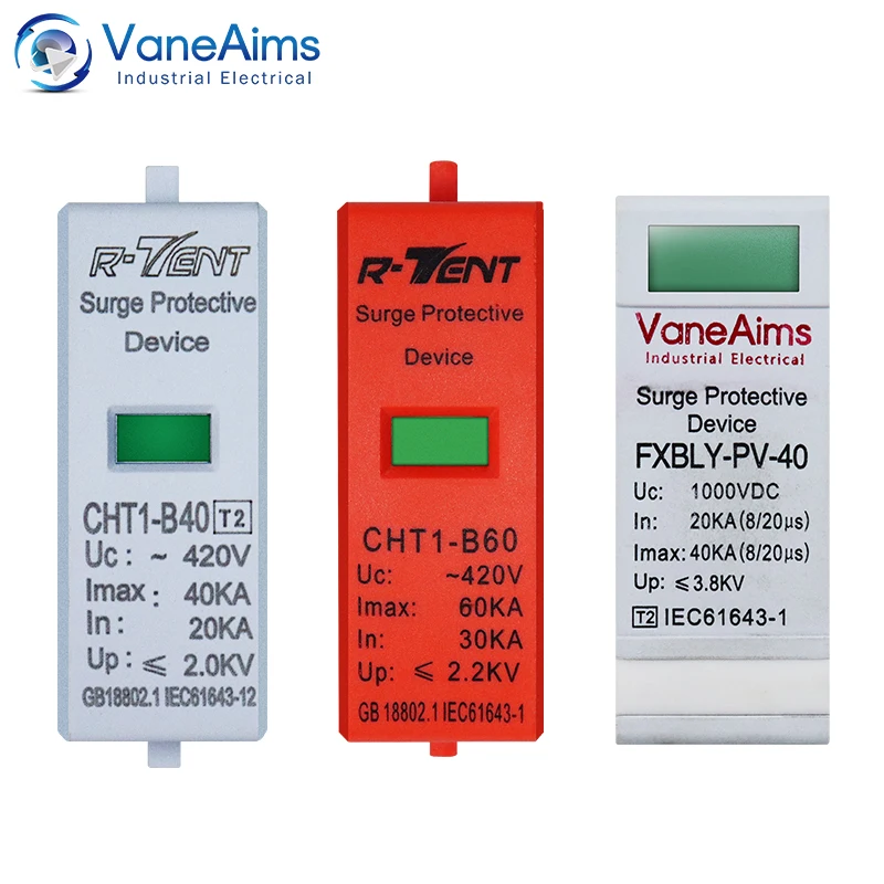 Vaneaim PV SPD сменный вставной модуль для замены картриджей для блокировки постоянного тока 1000 В переменного тока 420 в