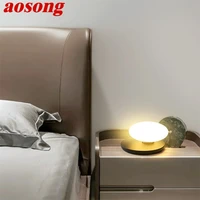 aosong nordic table lamp led creative egg shape shade decorative for home bedside desk lighting