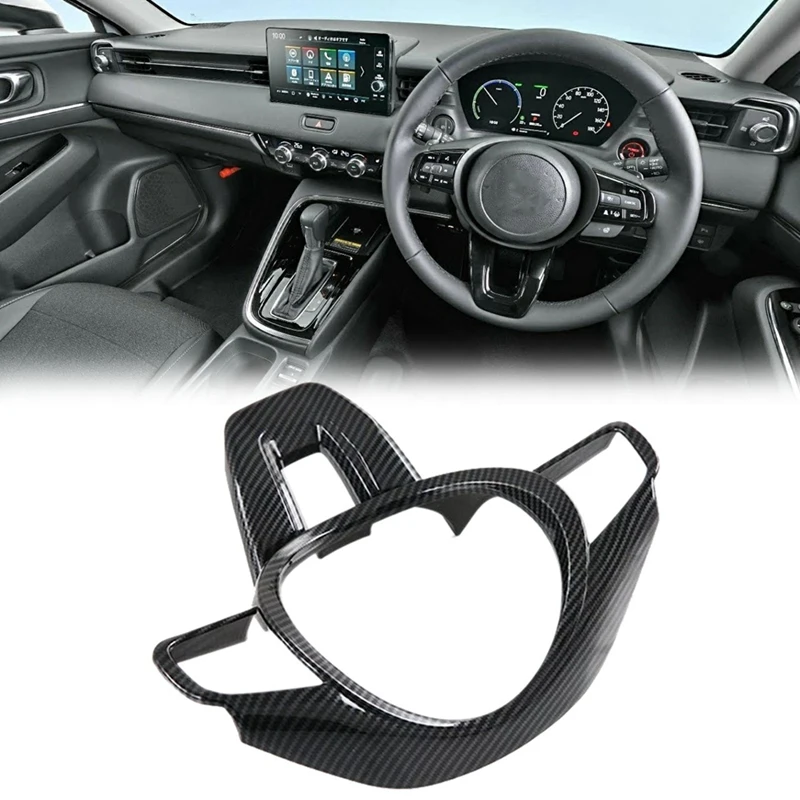 

Car Carbon Fiber Steering Wheel Panel Cover Trim Decoration Frame Sticker For Honda E:NS1 / E:NP1 2022 2023