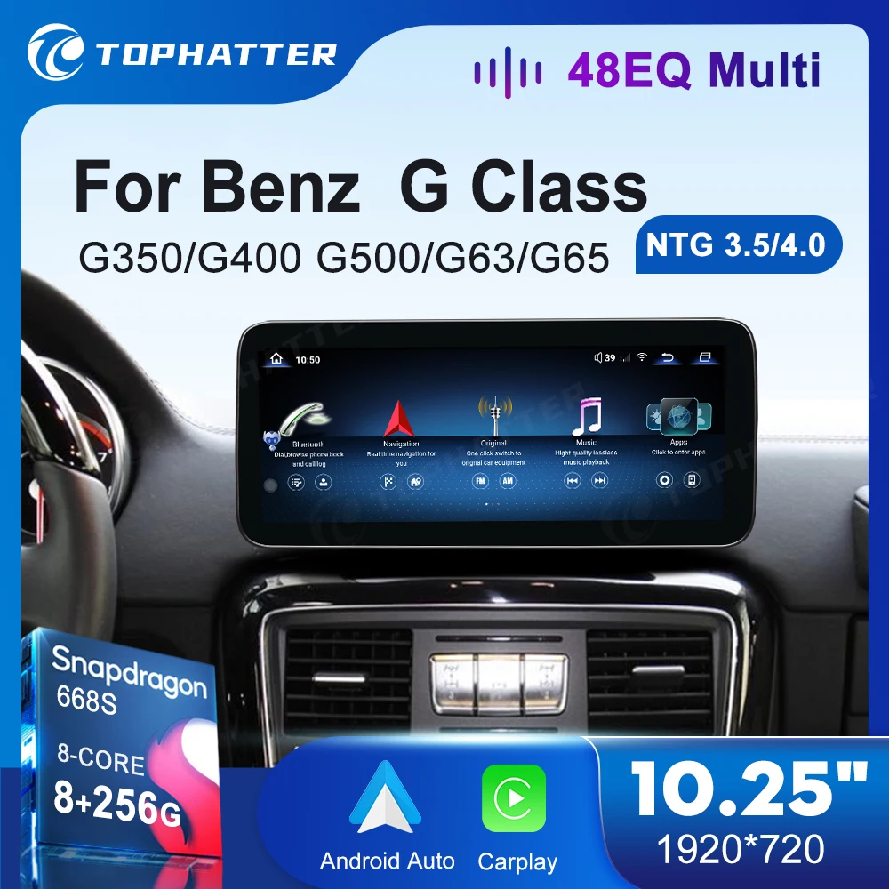 10.25 Автомобильное радио для Mercedes Benz G G350 G400 G500 G63 G65 W461 CarPlay Android Auto Multimedia Player 668S Head Unit