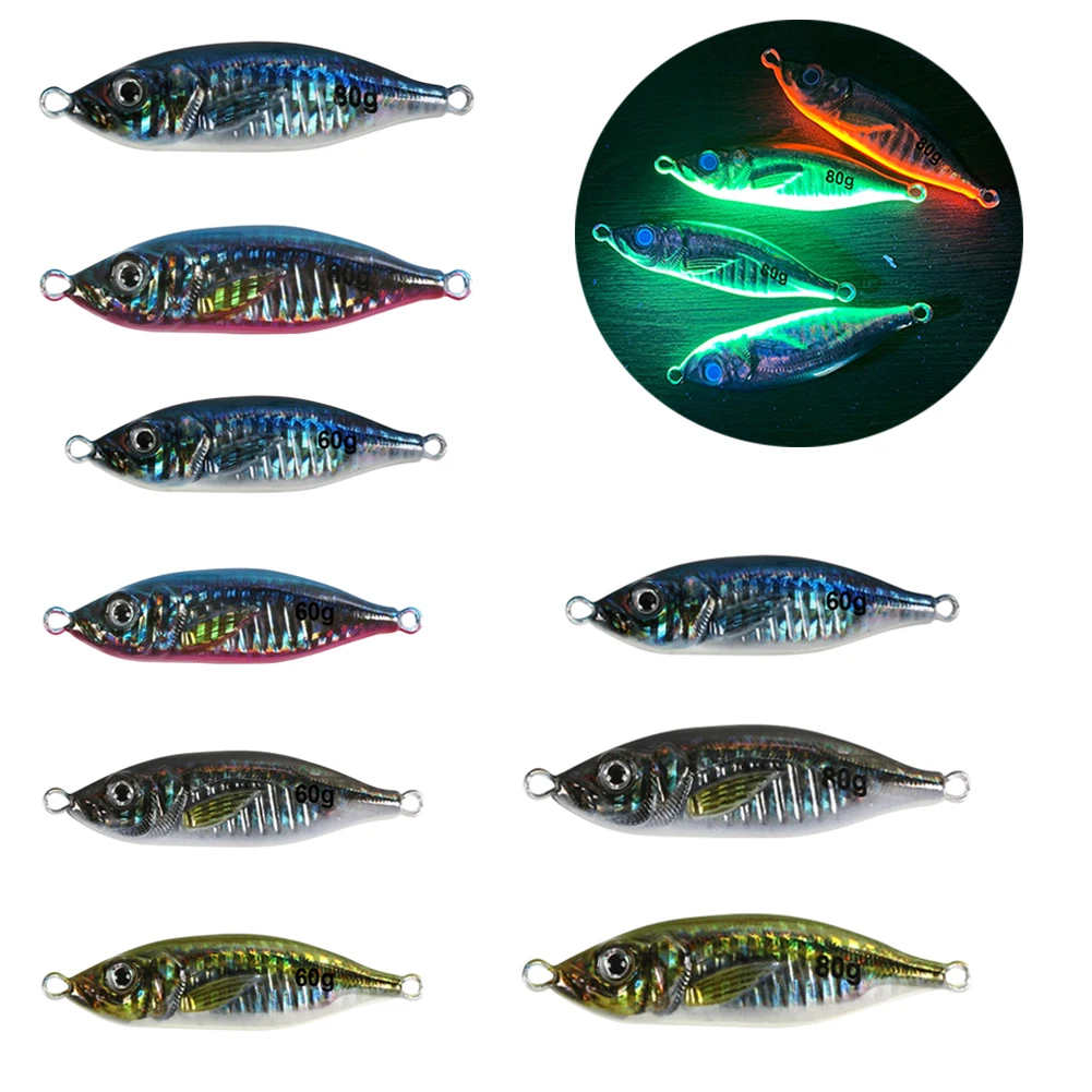 

Металлическая приманка с 3D принтом, морская Рыболовная Снасть для морской рыбалки