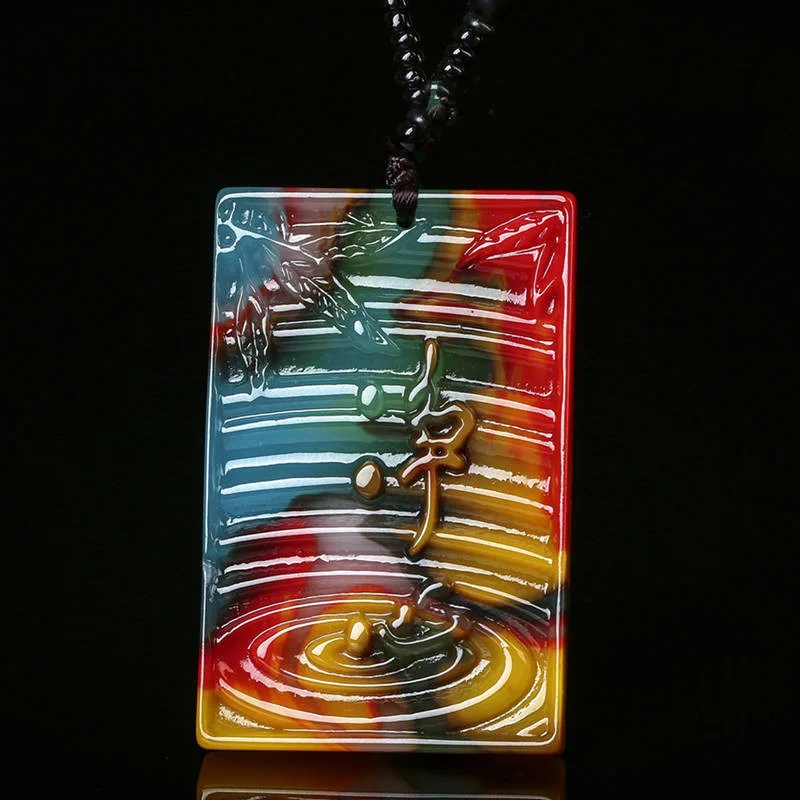 

Xinjiang Hetian Jade Color Jade Pure Heart Nothing Pendant for Men and Women In Peace Pendant