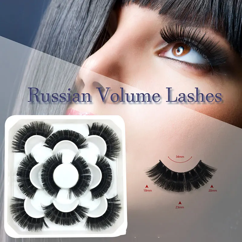 

2022 Russia Lashes DD Curl 23-28mm Russian Volumes Mink Lashes 3D Mink Eyelashes Reusable Fluffy False Lashes Russian Extensions