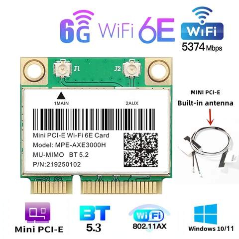 Wi-Fi 6E карта MPE-AXE3000H для ноутбуков