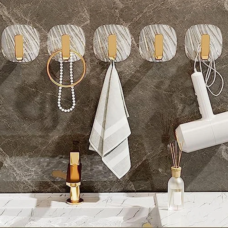 

Exquisite Punch-Free Light Luxury Small Hook, Free Light Luxury Small Hook, Adhesive Hooks, Heavy Duty For Hanging Coats Durable