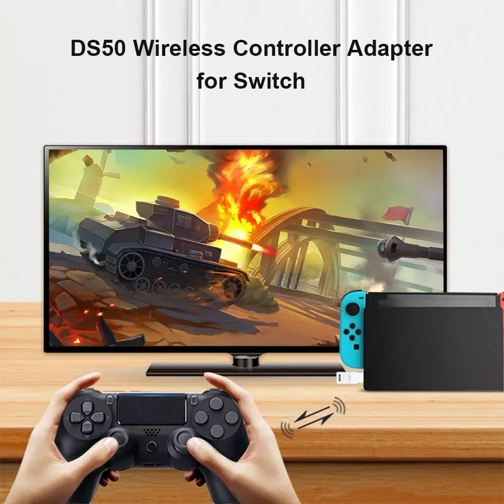 DS50 конвертер геймпада приемник для PS5 PS4 PS3 Xbox NS Pro Bluetooth-совместимый контроллер