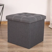 38x38cm collapsible storage ottoman storage stool multifunctional space saving footstool for home foldable small seat durable