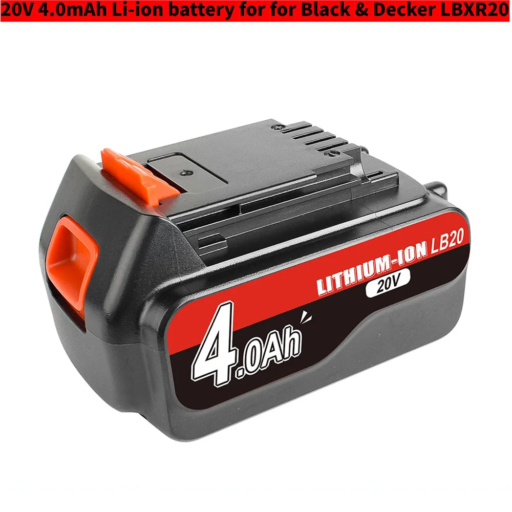 

NEW 4.0Ah LB20 Li-Ion Battery for Black & Decker LBXR20 LB20 LBX20 ASL186K BDCDMT120 CHH2220 LD3K220 LPP120 LST120 L10
