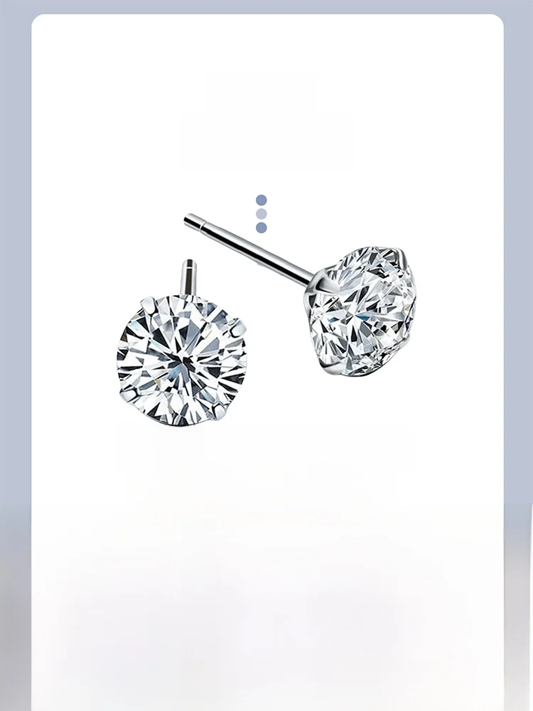 Женские серьги-гвоздики из стерлингового серебра 999 пробы пирсинг ушей с