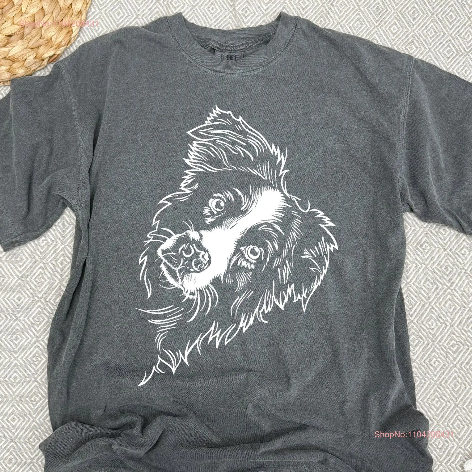 Футболка с лицом бордер-колли австралийская голова собаки овчарка