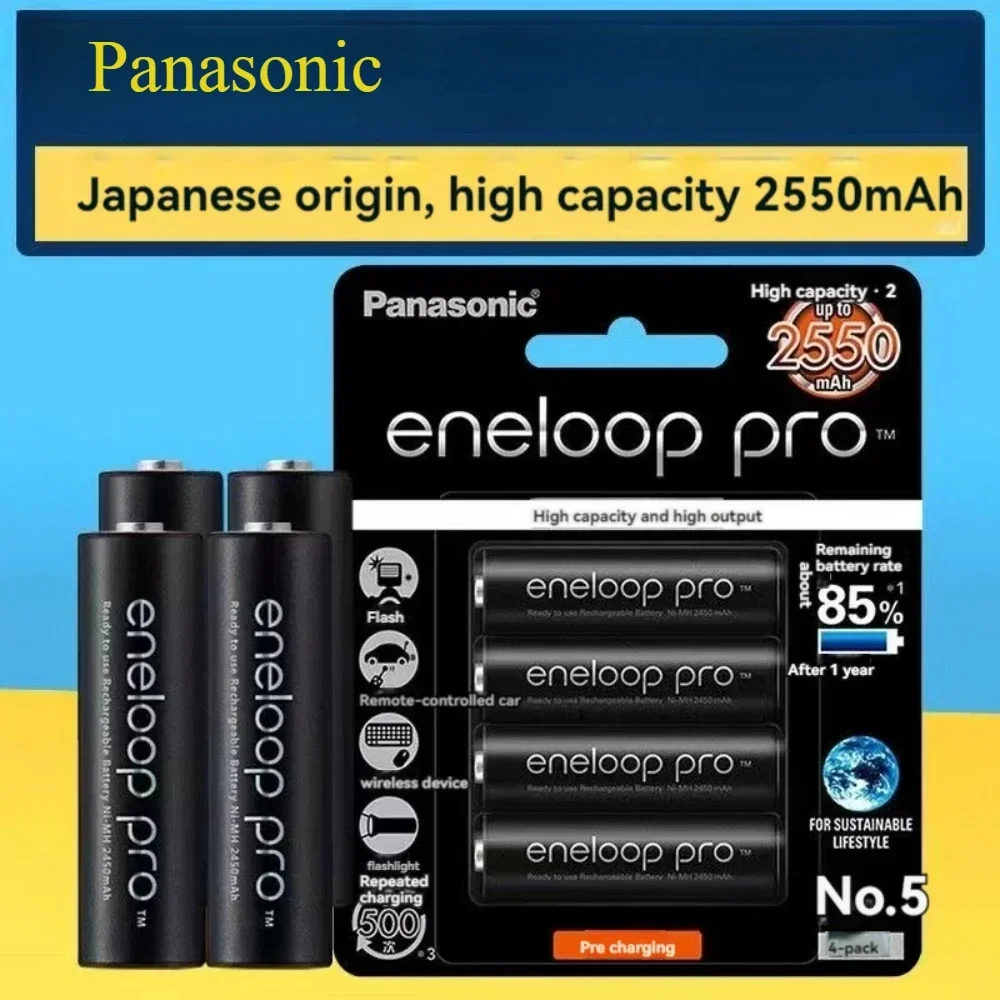 Panasonic Eneloop - aste PRO перезаряжаемая батарея типа АА 100% оригинал 2550 мАч 1 2 В никель для