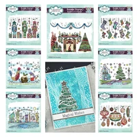 snowy christmas town clear stamps scrapbooking diary album decoration photo album paper card making new festival stamp in 2022