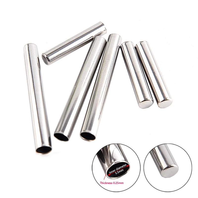 

10pcs/lot temperature sensor PT100 DS18B20 Stainless steel casing pipes Protective sleeve 6*50mm