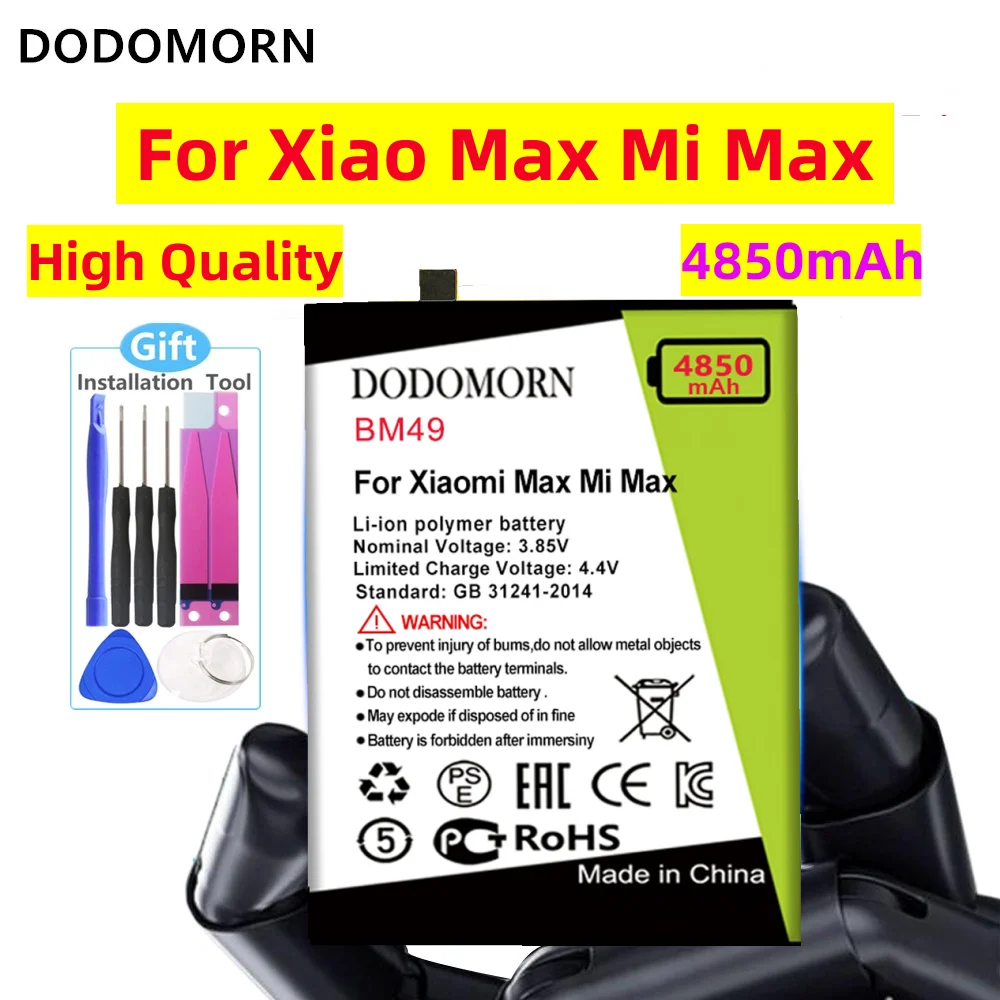 

DODOMORN BM49 Rechargeable Battery For Xiaomi Max Mi Max High Quality Smartphone/Smart Mobile Phone In Stock + Tracking Number