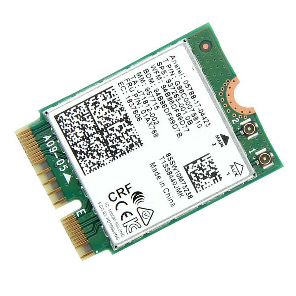 

1.73Gbps High Speed Practical 9560AC 9560NGW Mini Laptop Use Network Card Wireless Dual Band Replacement Professional