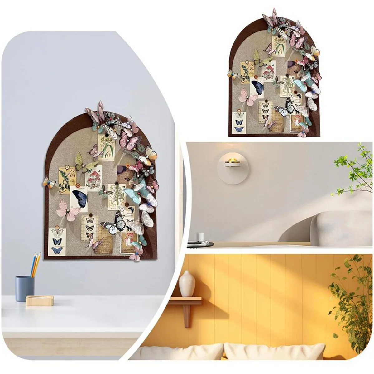 Доска для фотографий с изображением бабочки настенная доска фотоколлажа