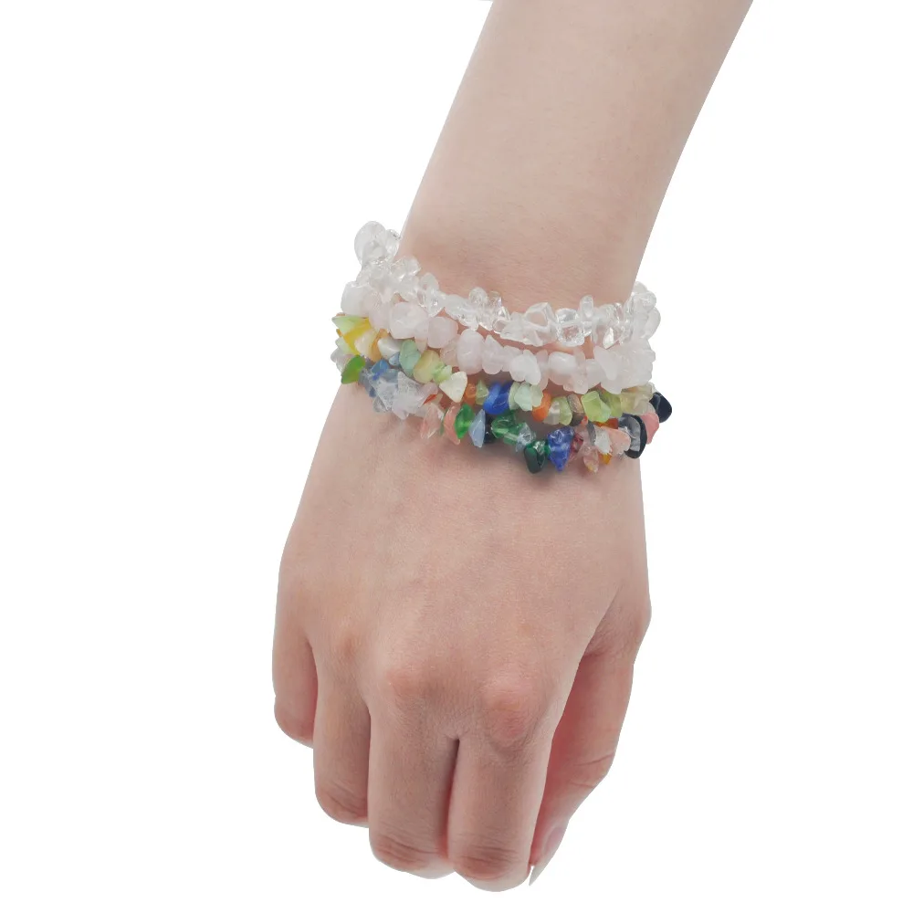 Фото 2018 Hot Multicolor Healing Crystals Natural Stone Strand Women Bracelets Lazuli Reiki  For Woman Summer bracelet femme №2