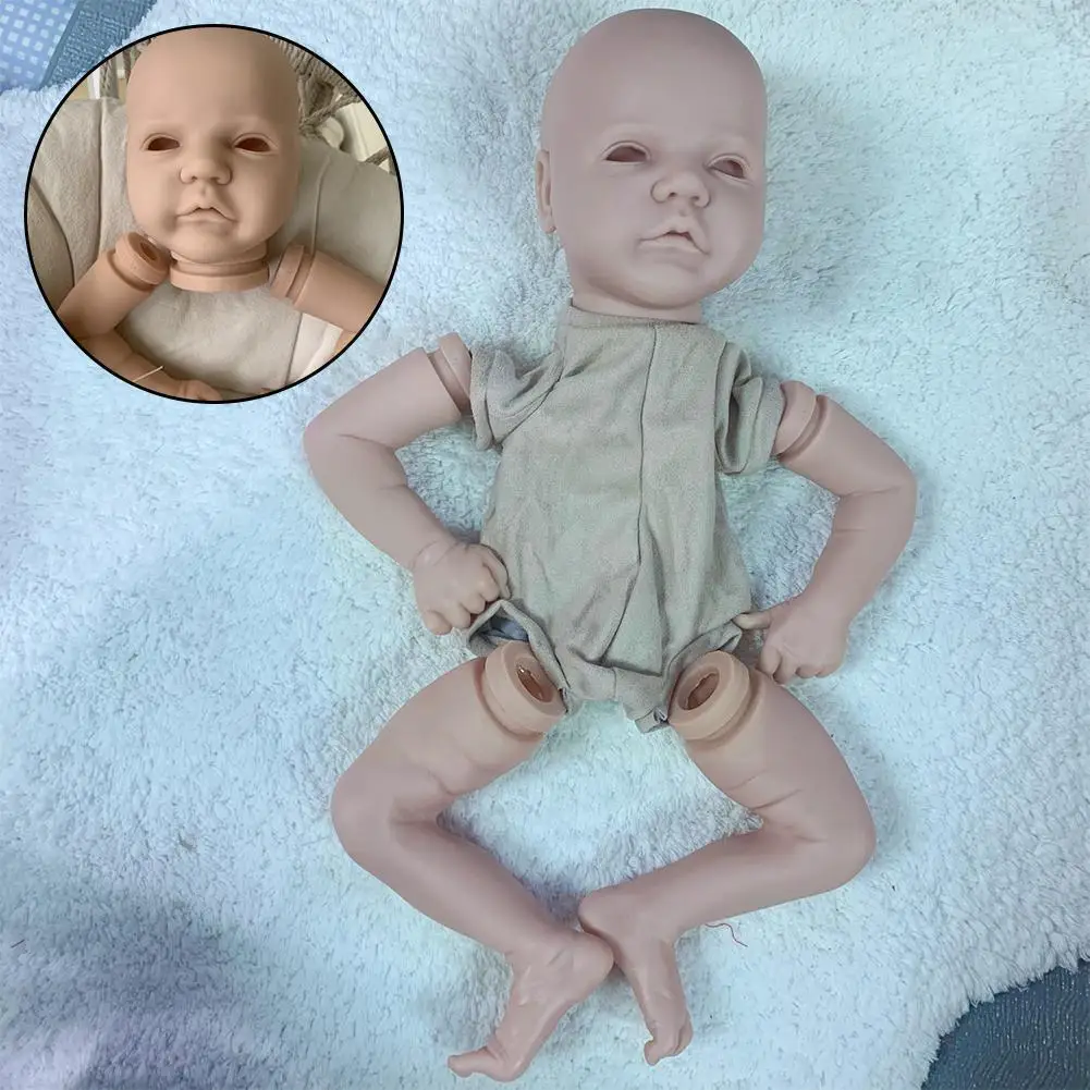 

17 Inch Rebirth Dolls Lifelike Real Soft Color Lifelike Baby Unfinished Premature Small Dolls Baby Accessories Parts S7h0