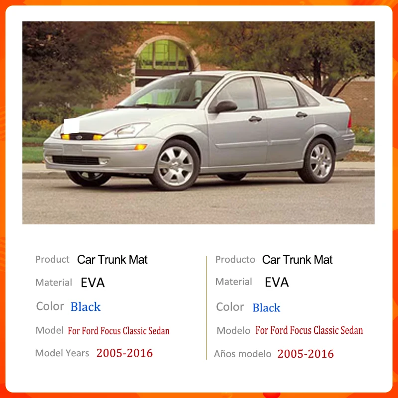 Для Ford Focus Classic 2005 ~ 2016 коврик в багажник задний седан грузовой интерьер
