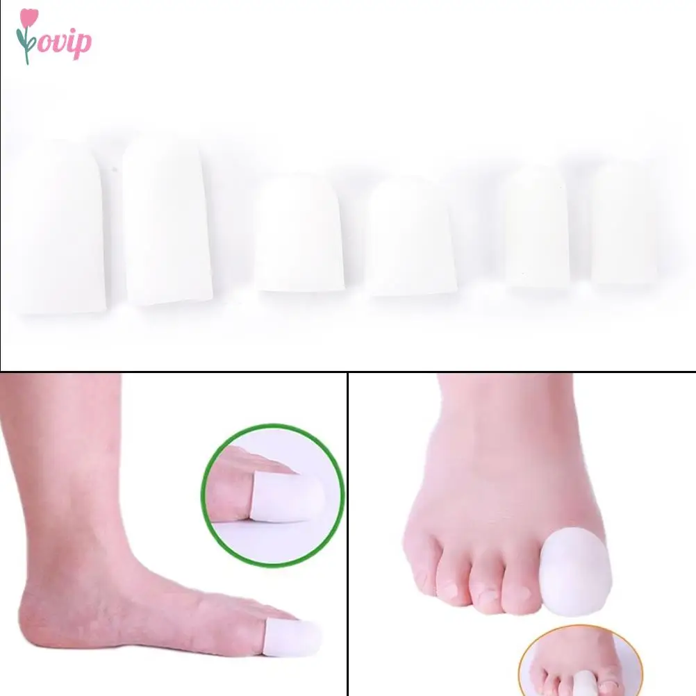 

1Pair Silicone Gel Tube Bandage Finger & Toe Protectors Foot Feet Pain Relief Guard for Feet Care insoles Feet