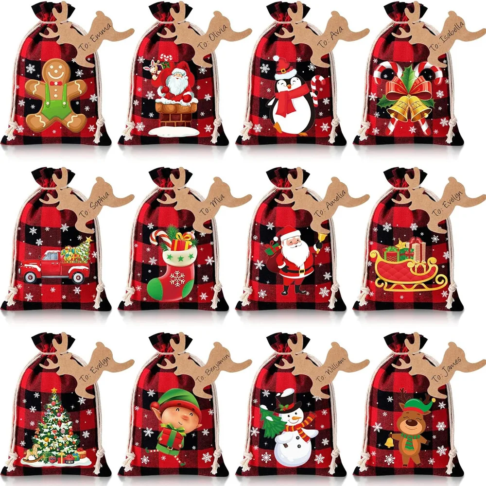 2024 Новая сумка для хранения Magic Cube Рождественская кубов 2x2 3x3 4x4 из конопли игрушек