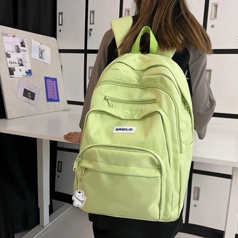 Female Girl Fashion Kawaii Women Waterproof Backpack For Teenager BookBag Cute Candy Laptop Color School Bag Mochila Rucksack