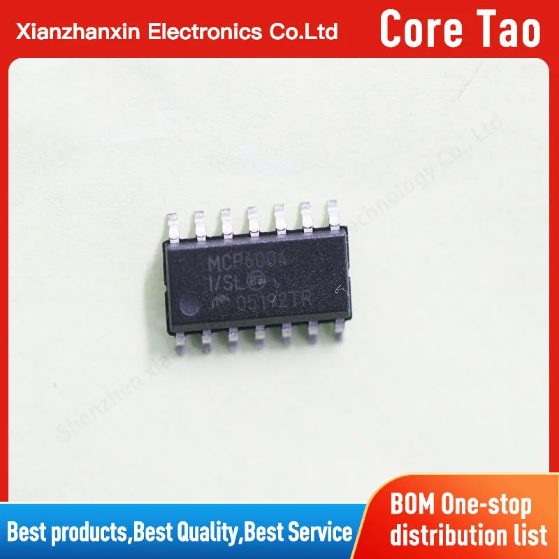 10 шт./лот MCP6004T-I/SL MCP6004 SOP-14 чип операционного усилителя