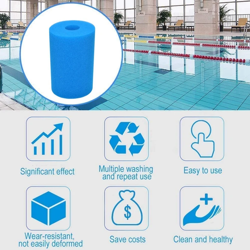 

2 шт., многоразовые фильтры из пены для бассейна Intex B