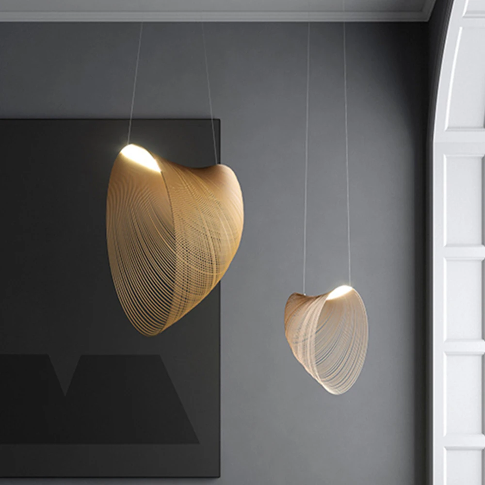 

Nordic Wood Birds Nest LED Pendant Lights Wooden Acrylic Table Kitchen Dining Room Chandelier Home Decor Indoor Lighting Lustre