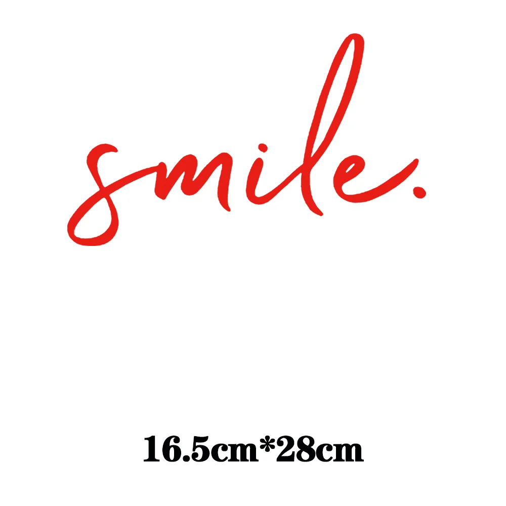 2 шт./партия термоклейкие термонаклейки с надписью Smile