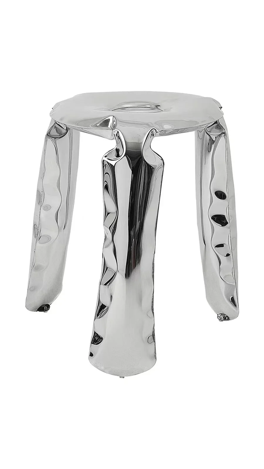 Скандинавский современный классический низкий стул из нержавеющей стали