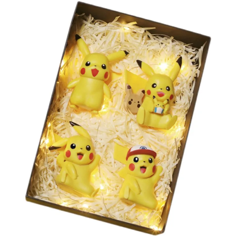 

Изысканная Подарочная коробка Pokemon Pikachu, кукла ручной работы, игрушка, модель с орнаментом покемона, детская игрушка на день рождения