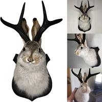 taxidermy animal head wall decor deer head wall mount deer head animal wall mount rabbit ornaments home wall decorations