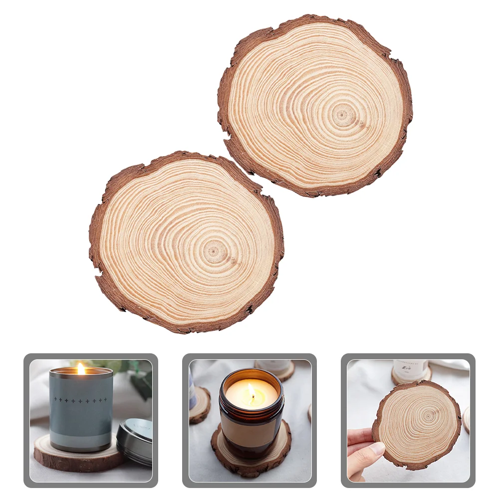 

Table Mat Round Cup Coaster Wooden Non-slip Drink Holders