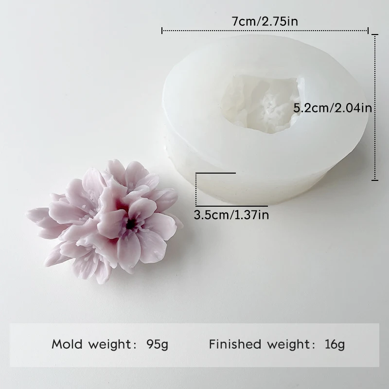 

Силиконовая форма для свечей роза