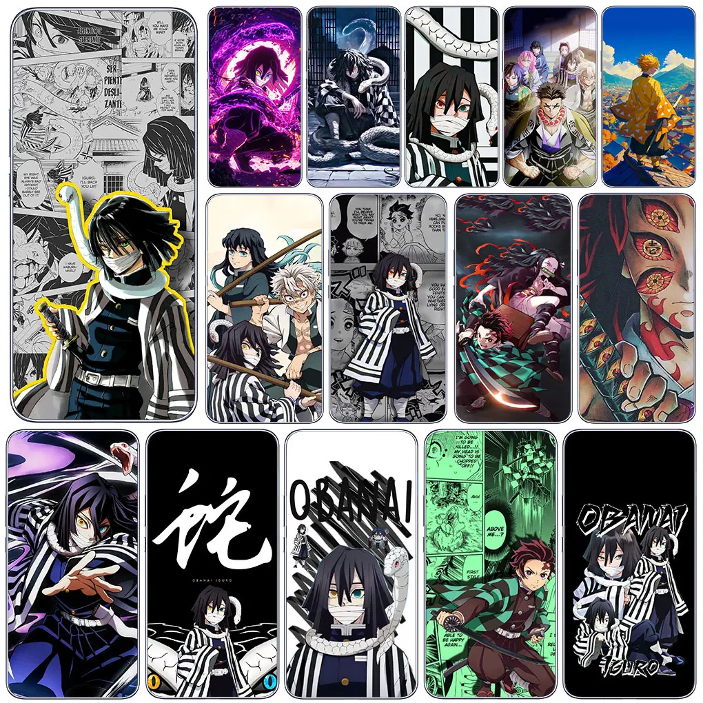 Чехол Iguro Obanai Demon Slayer Hashira для Samsung Galaxy A04 A14 A23 A34 A54 M23 M33 M52 M53 M30S M31 M51 M21 A16 A06