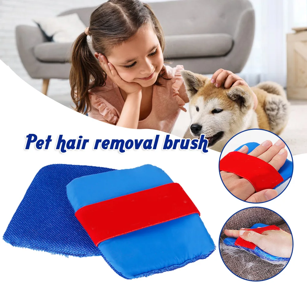 

2 Pieces Pet Hair Remover for Clothes Furniture Interiors Soft Portable Brush Easy to Clean Hairs Removal Brushes Nylon CLH@8