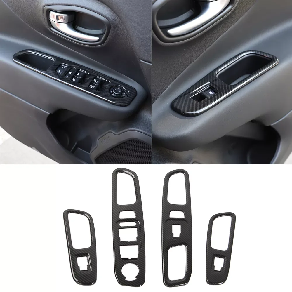 

Lift Switch Button Decoration Cover Stickers for Jeep Renegade 2016 2017 2018 2019 2020 2021 2022 Car Interior Accessory