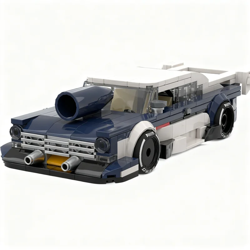 Фото 335 деталей MOC Городской чемпионский суперкар ГАЗ-13 Чайка Drag Edition: Технологичная модель для самостоятельной сборки, конструктор, подарок, украшение для дома №1