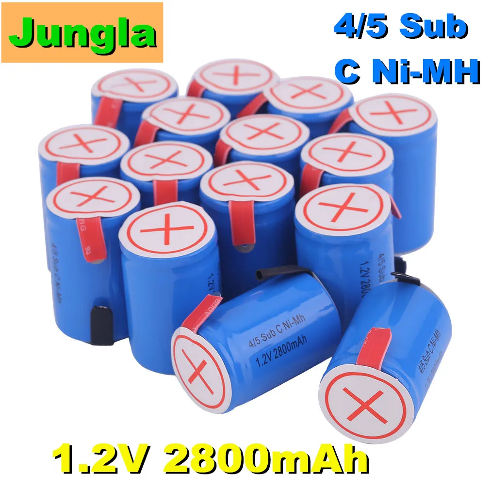 

Kwaliteit 4/5SC Sc Sub C Li-Po Lithium Batterij Hoge Ontlading 1.2V 2800Mah oplaadbare Ni-Mh Batterijen Met Lassen Tabs