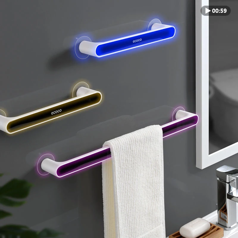 

Bathroom Towel Rack Free Punching Toilet Suction Cup Hook Towel Rack for Bathroom Towels Storage Shelf Kitchen Bar Storage Rack