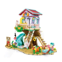 jungle camping tree house bricks summer party playground sets for girls assembling building blocks classictoys birthday gifts