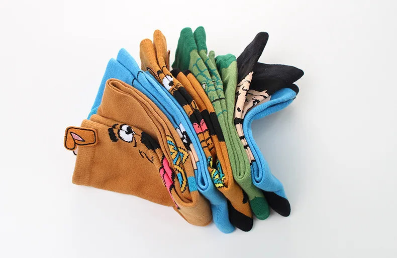 Новые модные мужские носки высококачественные милые женские с трехмерными