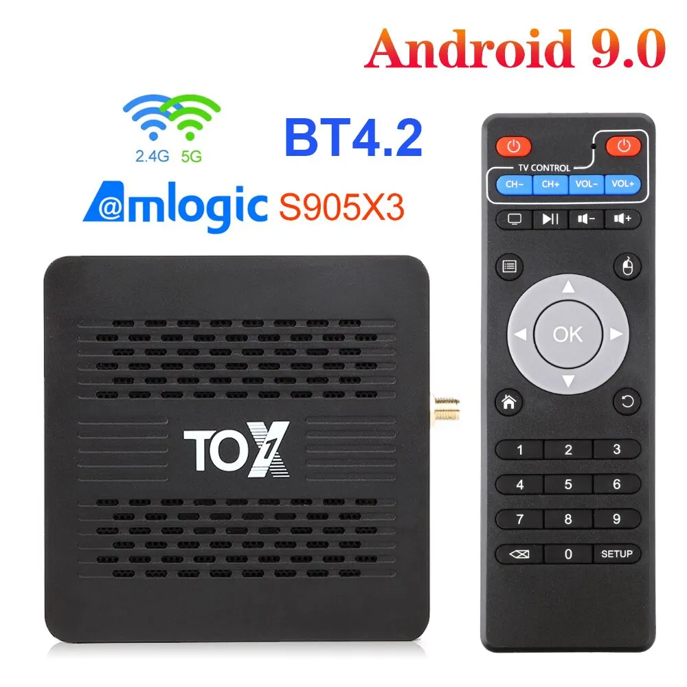 

ТВ-приставка Ugoos TOX1 на Android 9,0, 4 + 32 ГБ, Amlogic S905X3, 2,4G, Двойной Wi-Fi, 1000M LAN, 4K