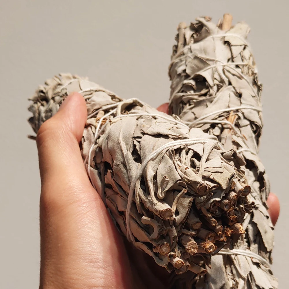 

1/2/3Pcs Natural White Sage Grass Incense Home Office Cleansing Grass Bundle Smudge Sticks Pure Leaf Smoky Indoor Purification