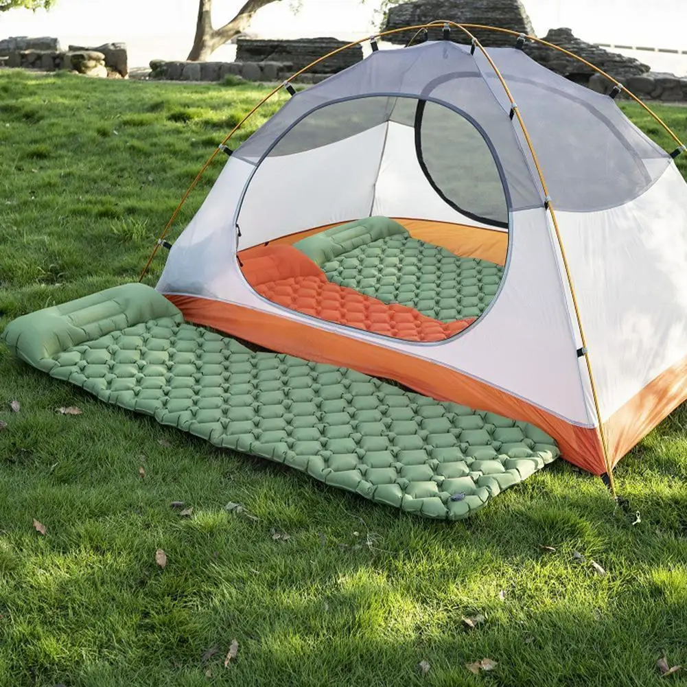 

Camping Sleeping Pad Inflatable Air Mattresses Outdoor Bed Furniture Trekking Outdoor Mat Pillow Tool Hiking Cushion Ultral H6I9