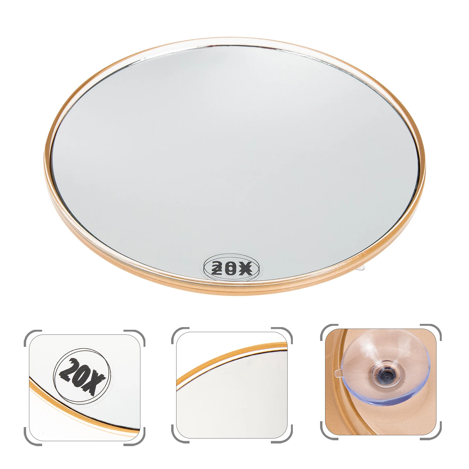 

Bathroom Makeup Magnifying Mirror Round: 20X Magnifying Mirror with Suction Cup Magnifier for Home Hotel Office