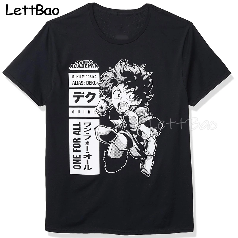 

Футболка MHA с надписью «My Hero Академия», Izuku Midoriya, парная футболка унисекс в стиле панк, Мужская хлопковая футболка в стиле аниме, футболки в ст...